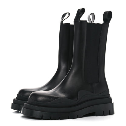 Bottega Veneta Calfskin The Tire Chelsea Boots 38.5 Black 3 of 13