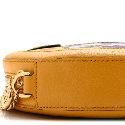 Gucci GG Supreme Monogram Flora Web Mini Ophidia Round Shoulder Bag Beige Multicolor Crop 10 of 11
