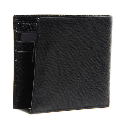 Prada Saffiano Enamel Bi-Fold Wallet Nero Black 3 of 8