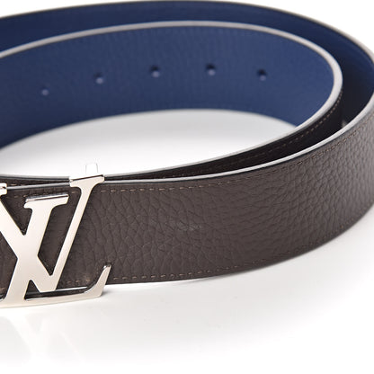 Louis Vuitton Taurillon Calfskin 40mm LV Initiales Reversible 90 36 Belt Blue 7 of 7