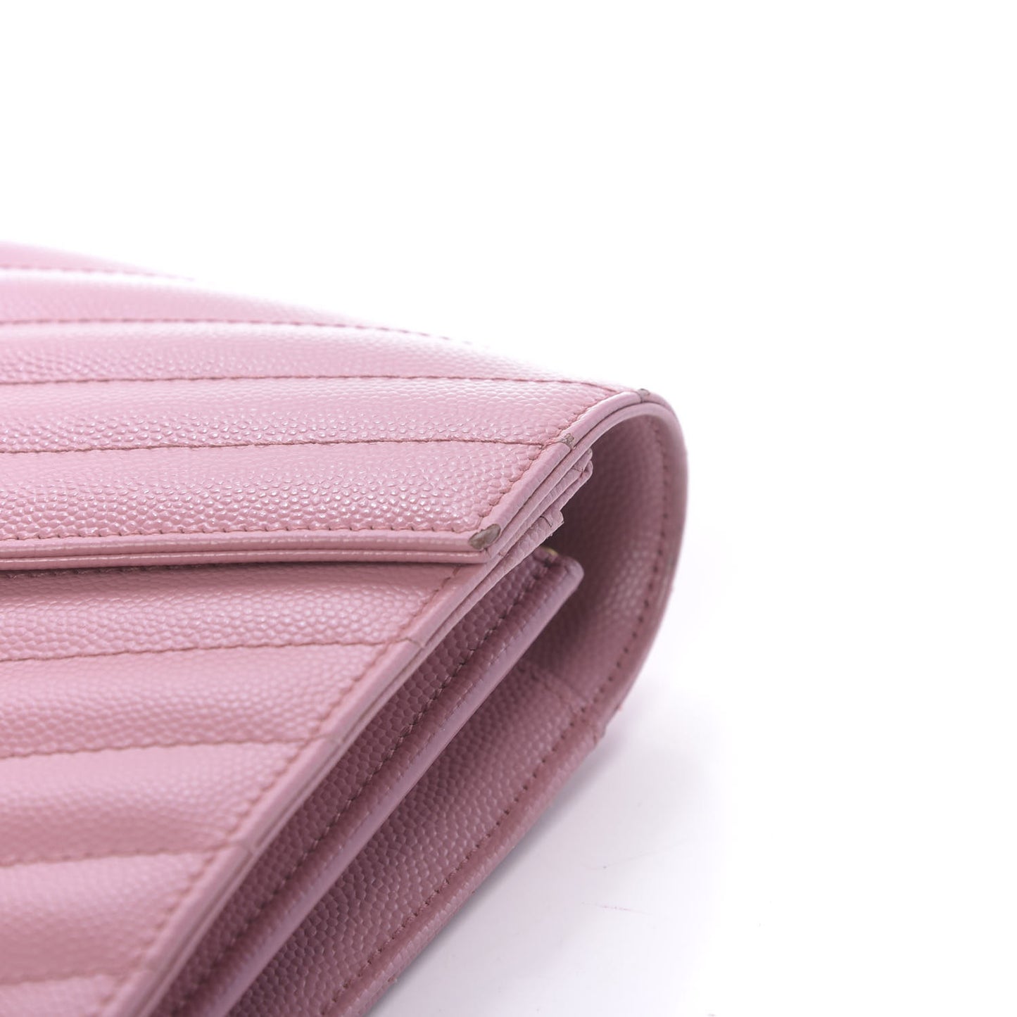 Grain De Poudre Matelasse Chevron Monogram Chain Wallet Tender Pink