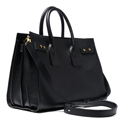 Saint Laurent Grained Calfskin Small Supple Sac De Jour Black 3 of 10