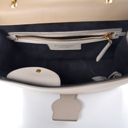 Burberry Trench Calfskin Medium DK88 Top Handle Bag Limestone Honey 6 of 9