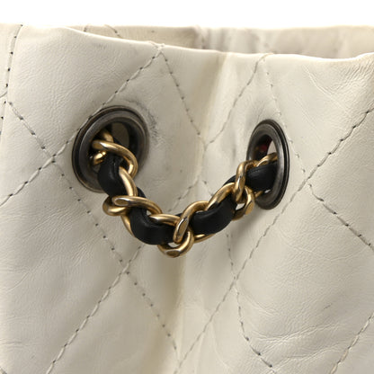 Chanel Aged Calfskin Quilted Small Gabrielle Backpack Black White 12 of 12