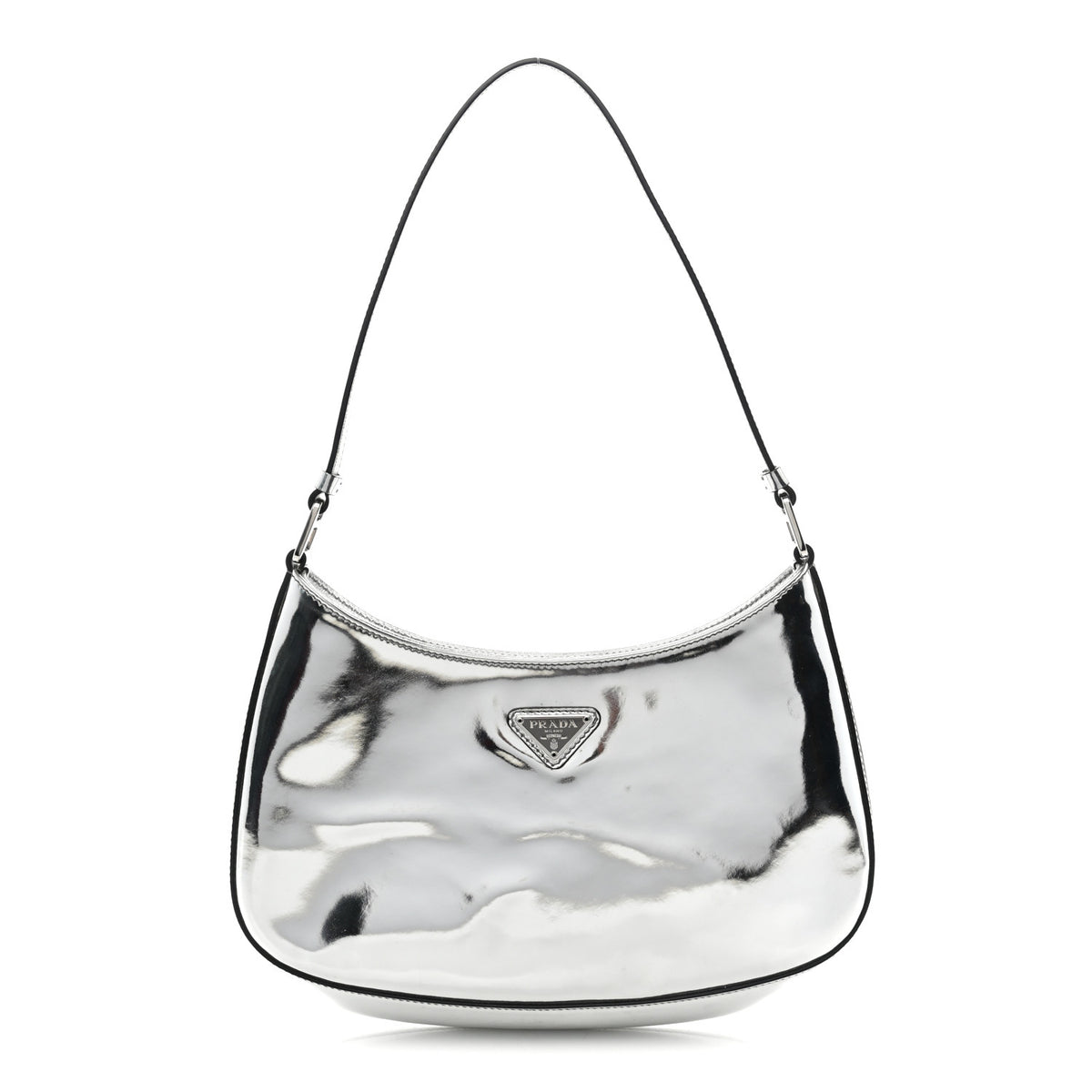 Spazzolato Cleo Shoulder Bag Argento