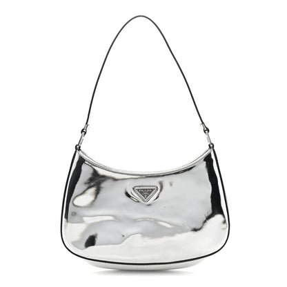 Prada Spazzolato Cleo Shoulder Bag Argento 1 of 9