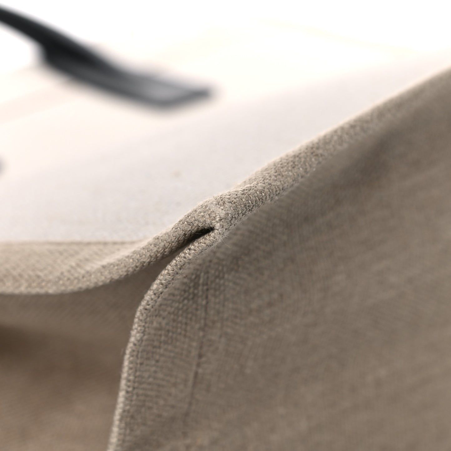 Linen Calfskin Rive Gauche Tote Optic White