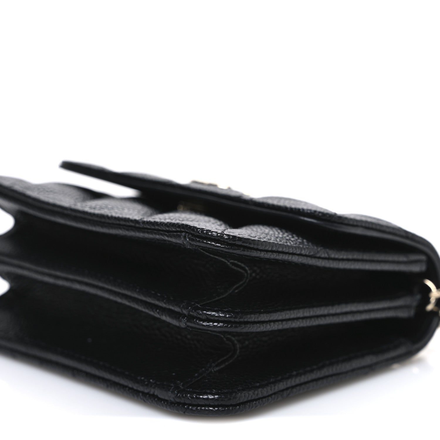 Chanel Caviar Quilted Mini Ribbon Wallet On Chain WOC Black 11 of 11