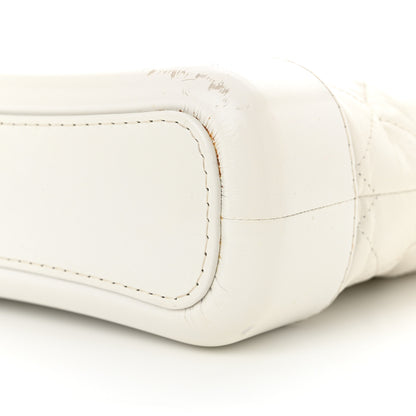 Chanel Aged Calfskin Quilted Small Gabrielle Hobo White 10 of 15