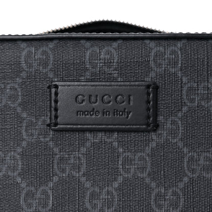 Gucci GG Supreme Monogram Web Shoulder Bag Black Grey 8 of 11
