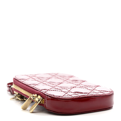 Christian Dior Patent Cannage Lady Dior Phone Holder Red 4 of 8