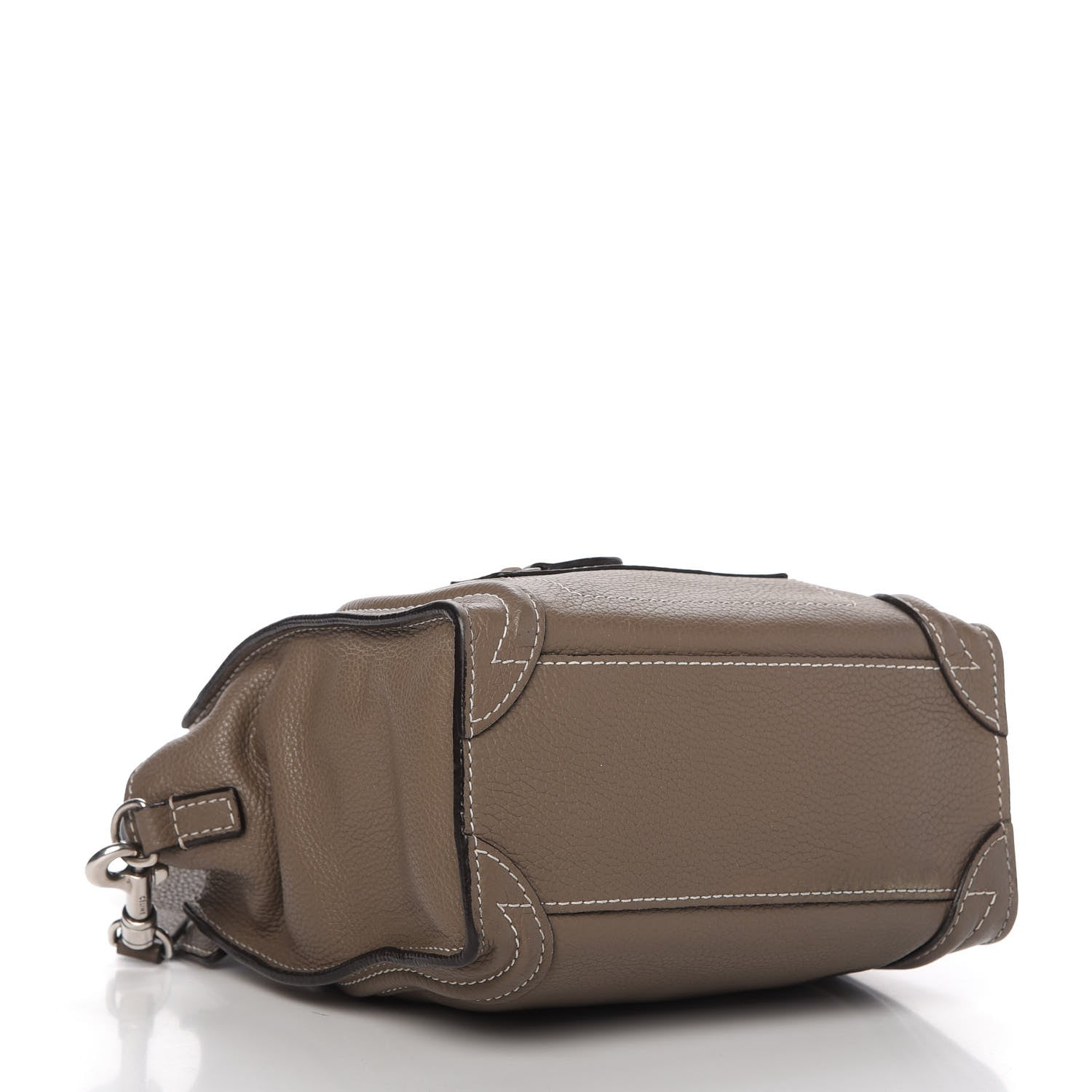 Celine Drummed Calfskin Nano Luggage Souris 4 of 11