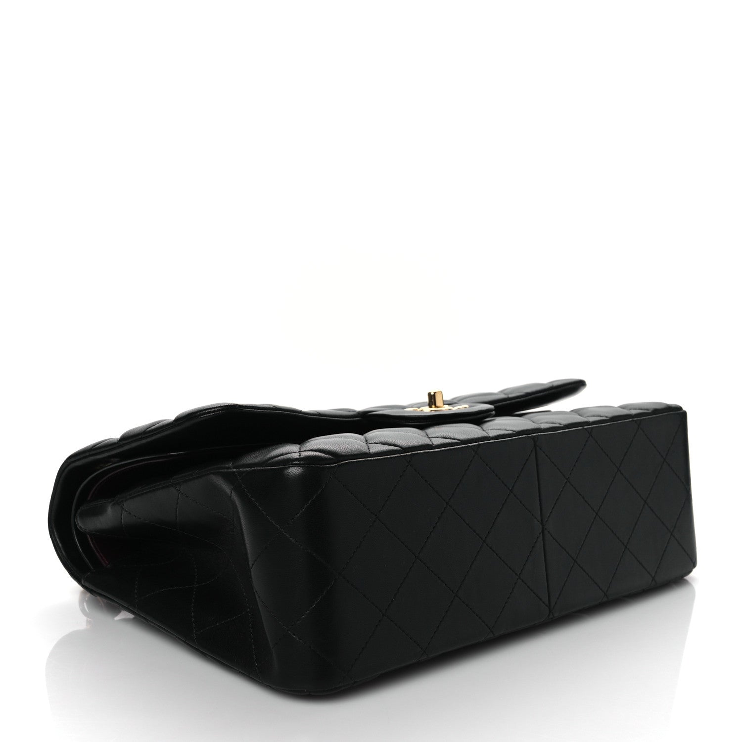 Chanel Lambskin Quilted Jumbo Double Flap Black 3 of 9