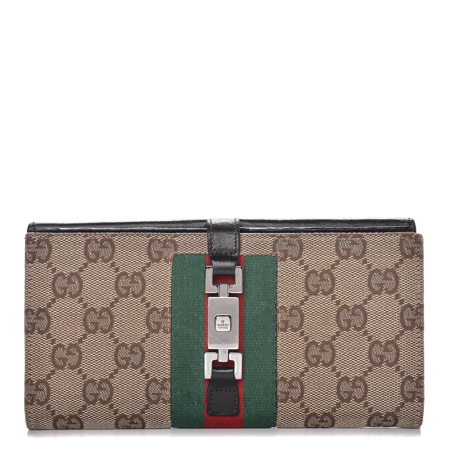 Monogram Calfskin Web Blake Continental Wallet Brown