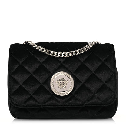 Versace Velvet Quilted Icon Crossbody Bag Black 1 of 13