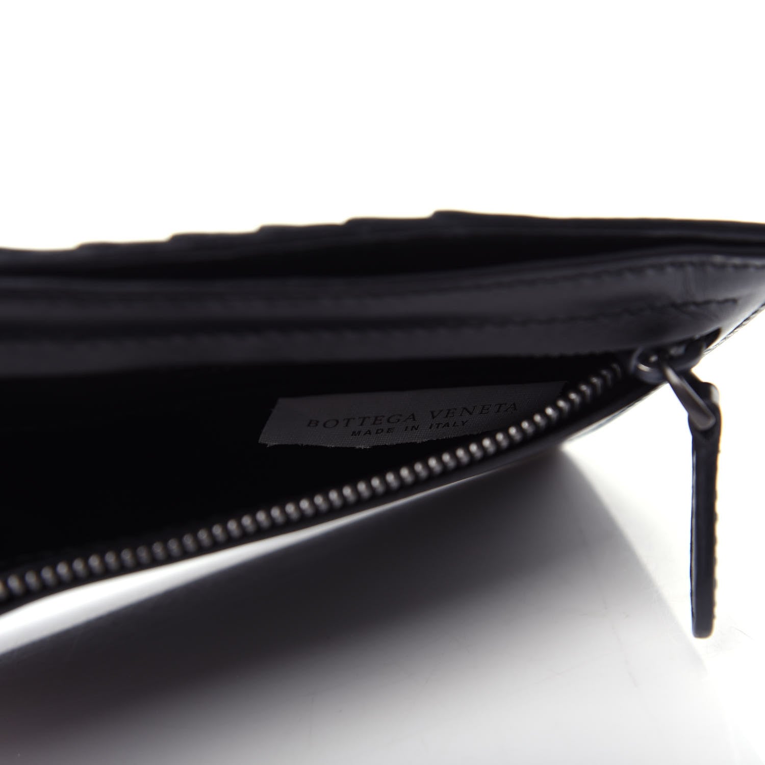 Bottega Veneta Calfskin Intrecciato Card Case Black 7 of 9