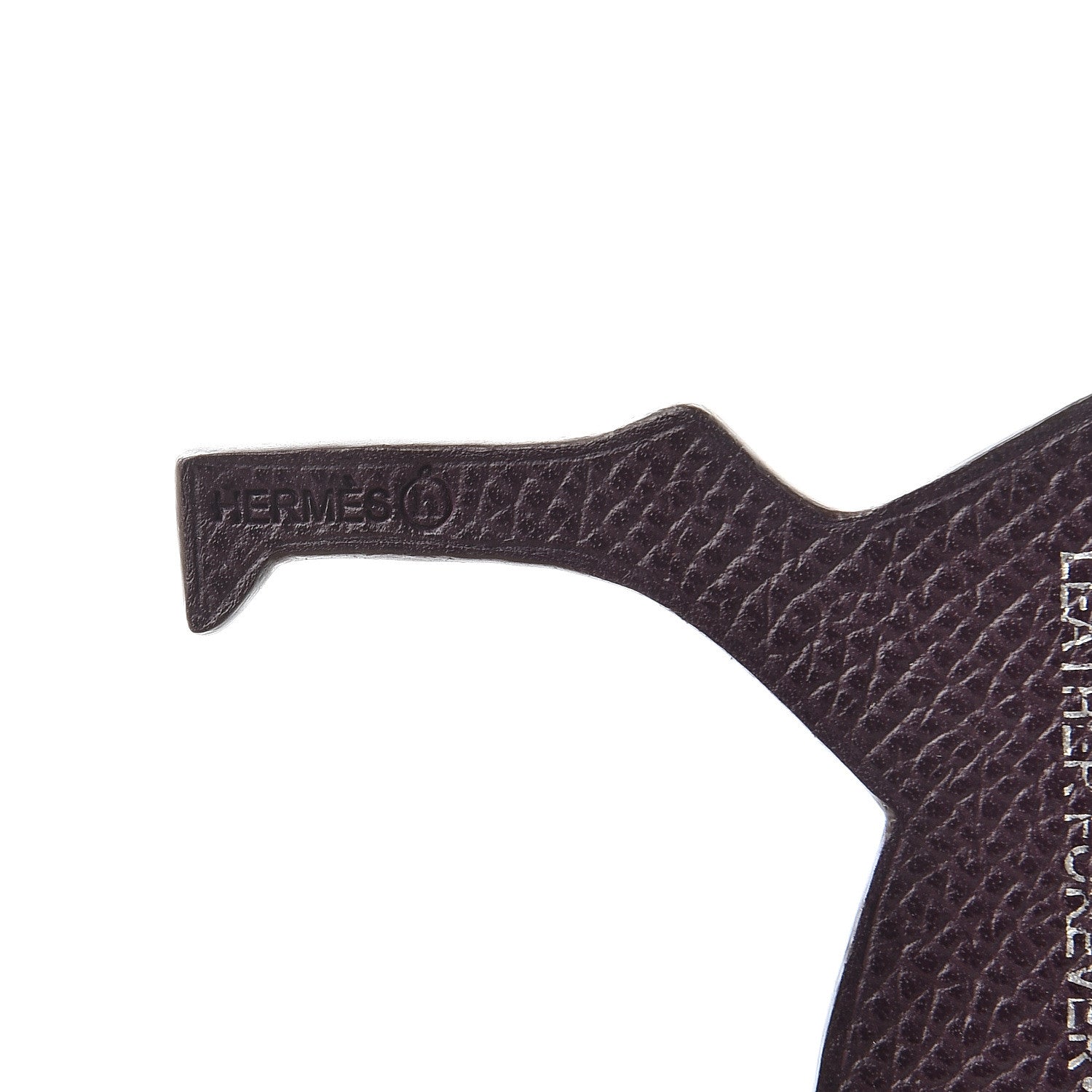 Hermes Epsom Togo Petit H Horse Bag Charm Raisin Bambou 4 of 5