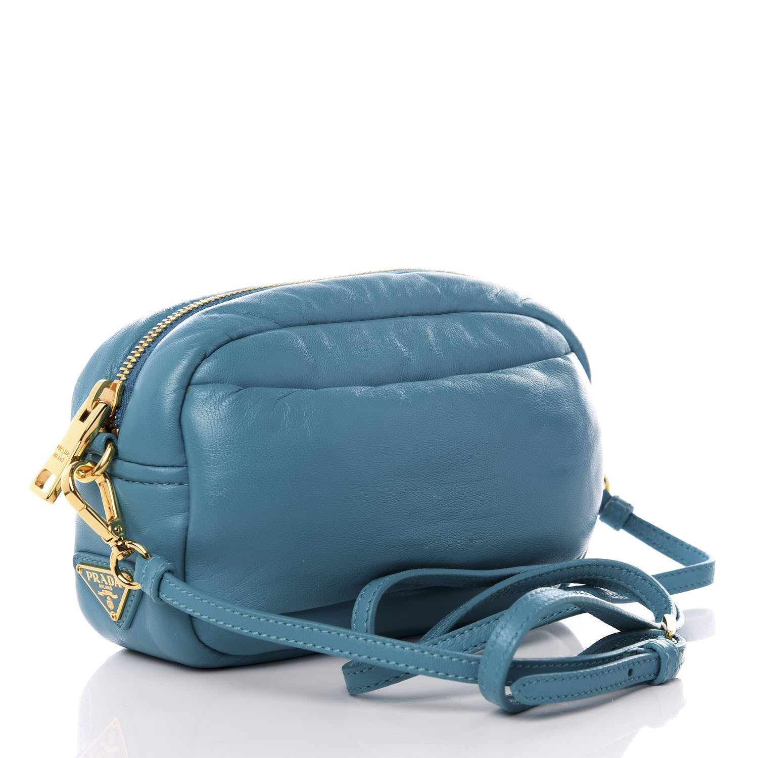 Prada Nappa Bomber Crossbody Turchese 2 of 8