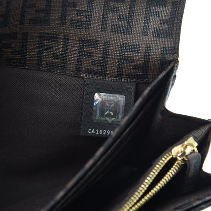 Fendi Zucchino Spalmati Forever Continental Wallet Moro Black 6 of 8