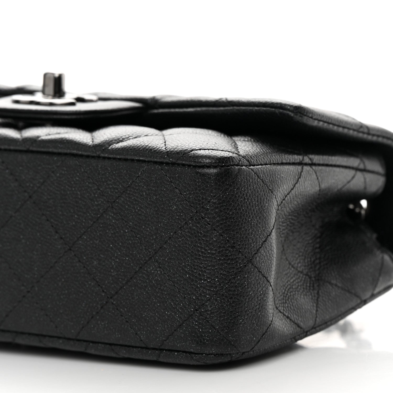 Chanel Iridescent Caviar Quilted Mini Rectangular Flap Black 9 of 10