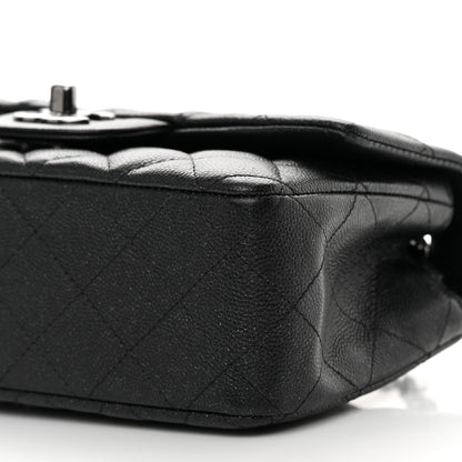 Chanel Iridescent Caviar Quilted Mini Rectangular Flap Black 9 of 10