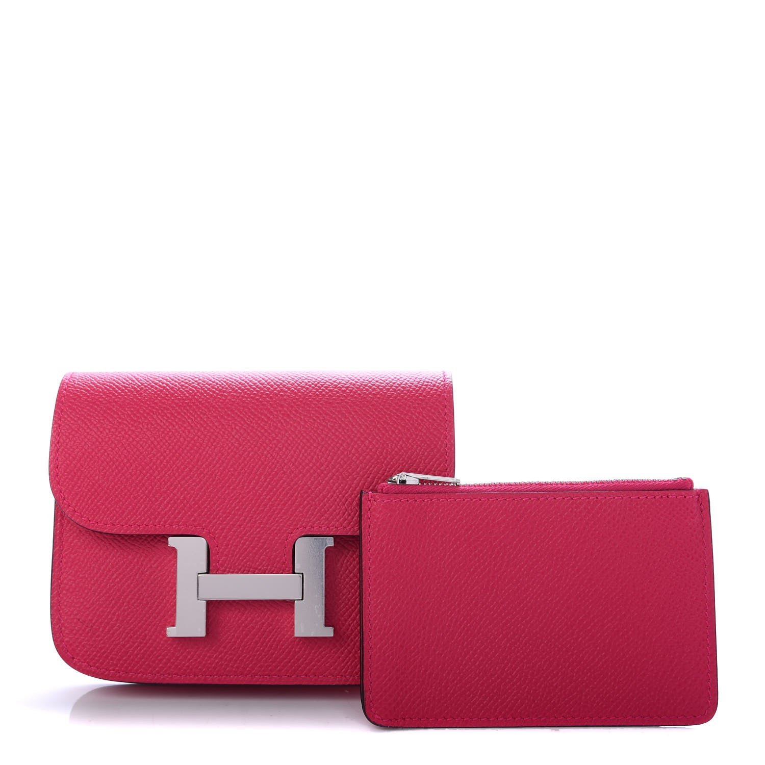 Hermes Epsom Constance Slim Wallet Rose Mexico 1 of 7