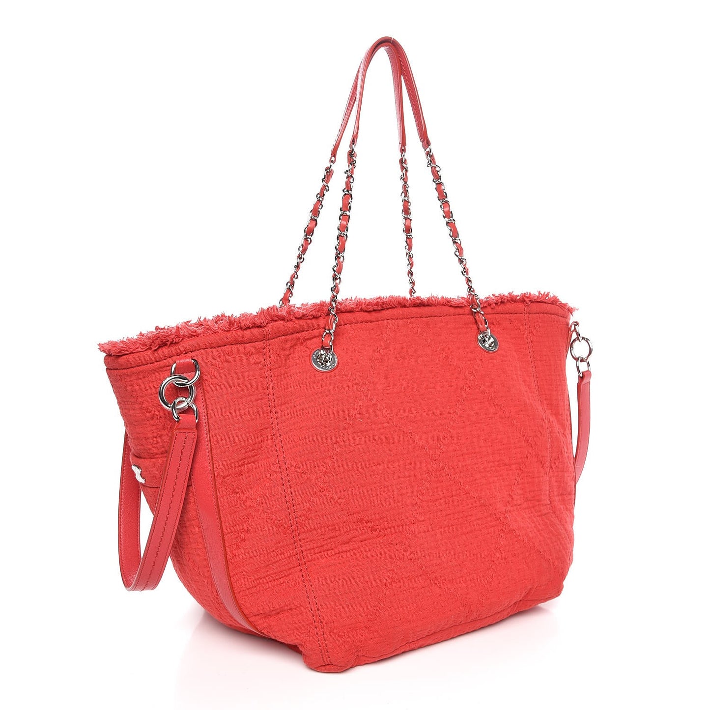 Canvas Small Double Face Shopping Tote Red