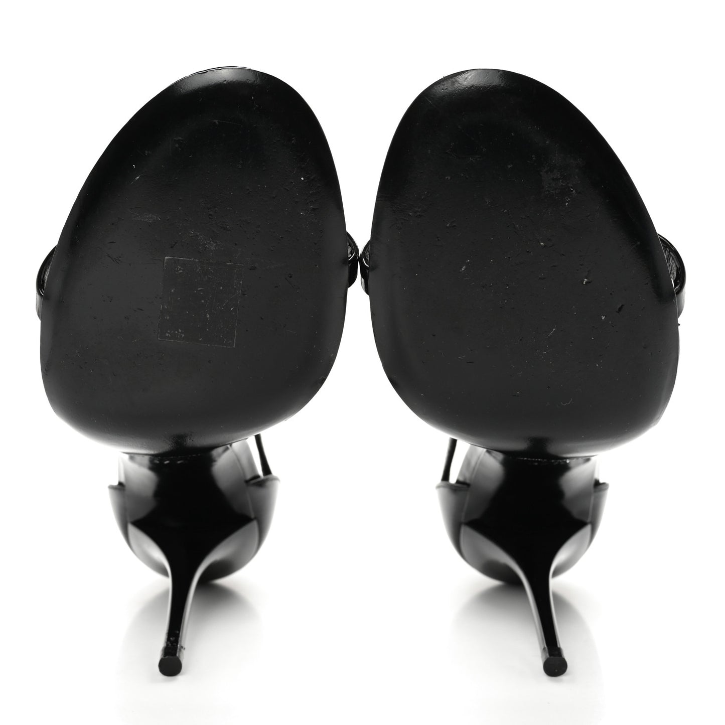 Patent Cassandra Ankle Strap Sandals 37.5 Black
