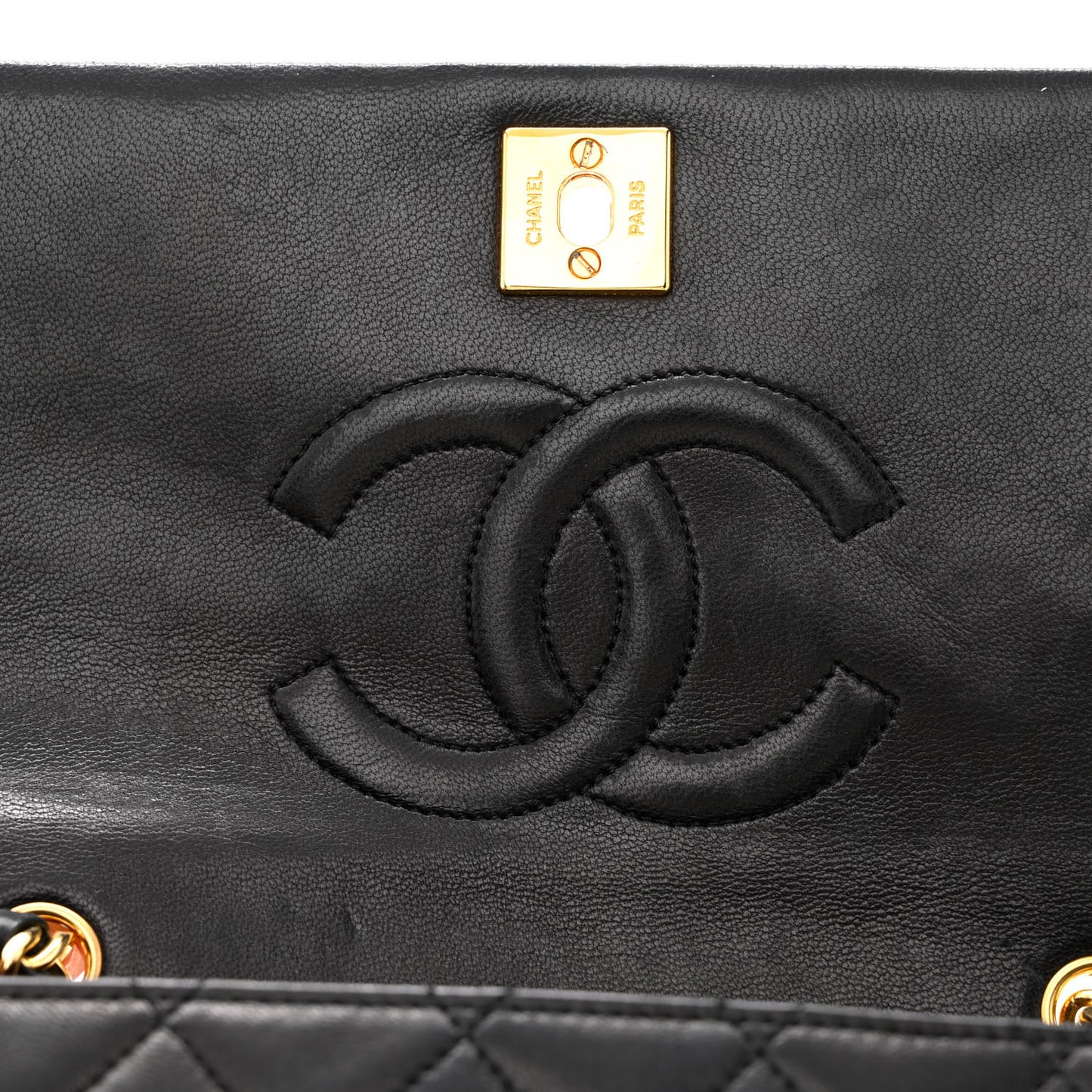 Lambskin Quilted Small Single Flap Bag Black