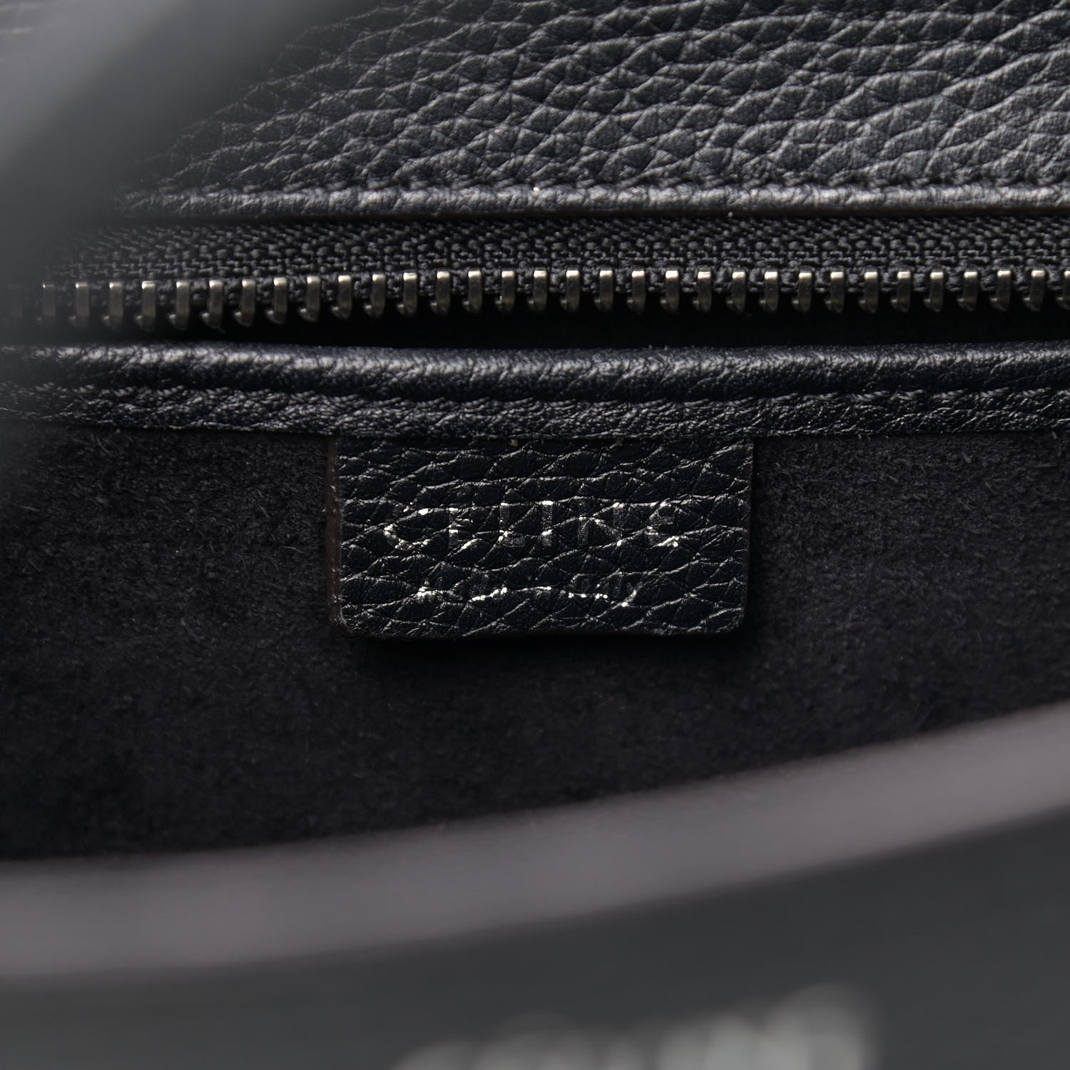 Celine Drummed Calfskin Nano Luggage Black 5 of 12