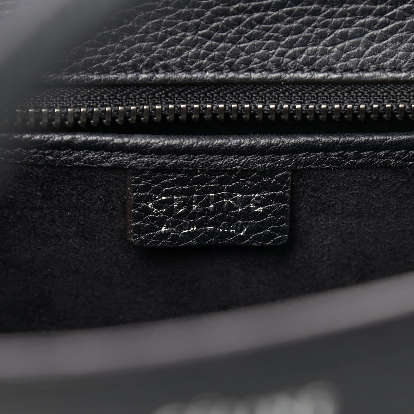 Drummed Calfskin Nano Luggage Black