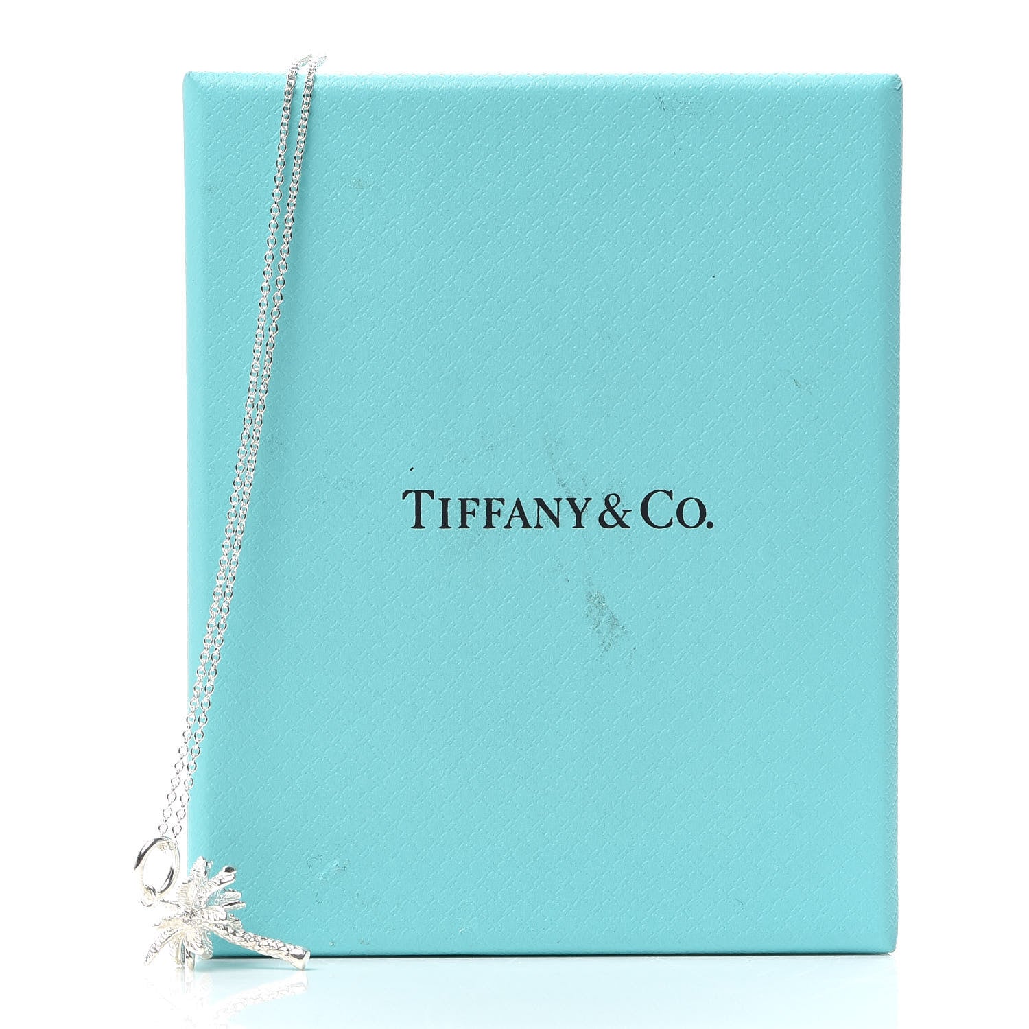 Tiffany Sterling Silver Palm Tree Pendant Necklace 6 of 6