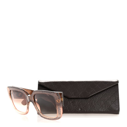 Gucci Glitter Acetate Square Frame Sunglasses GG3814S Brown 8 of 8