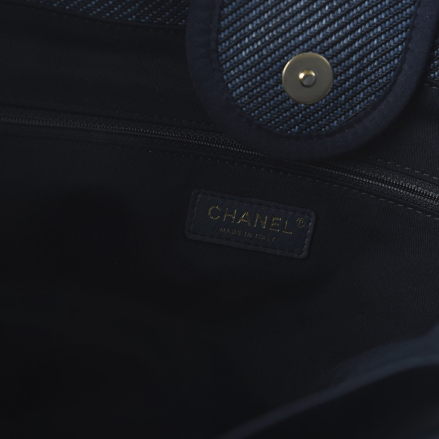 Chanel Denim Medium Deauville Tote Dark Blue 8 of 10