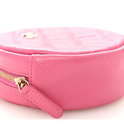 Chanel Caviar Quilted Round Clutch With Chain Pink 9 of 10