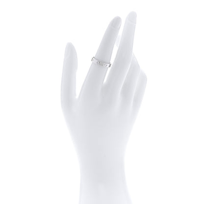 Cartier 18K White Gold 3.5mm LOVE Wedding Band Ring 53 6.5 2 of 4