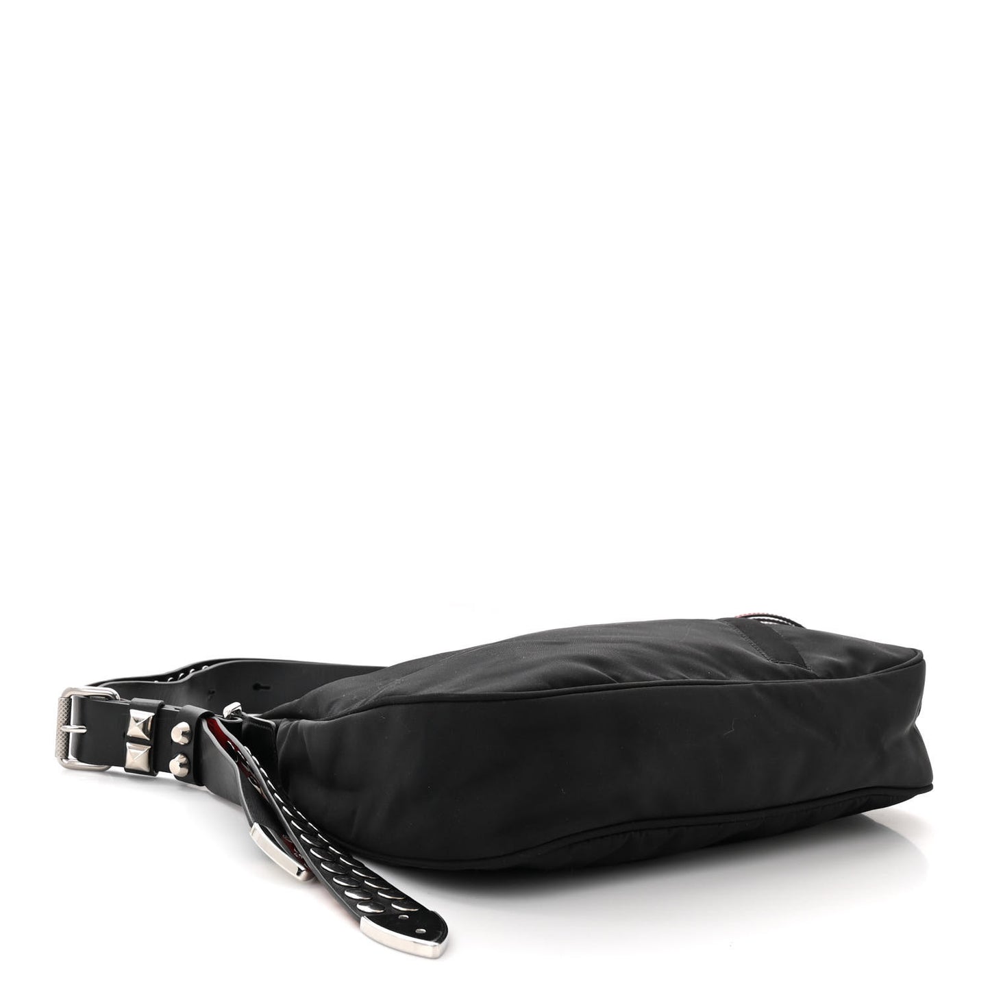 Tessuto Nylon Studded New Vela Hobo Black Fuoco