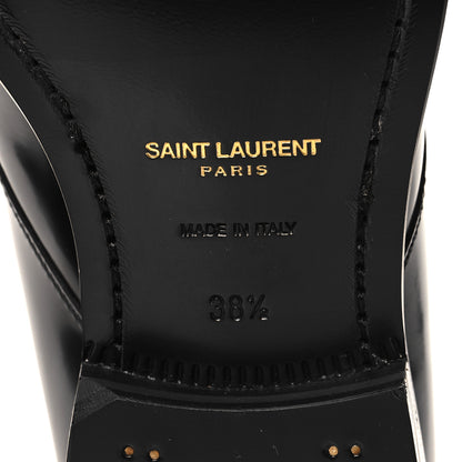 Saint Laurent Patent Calfskin Montaigne 25 Uniform 38.5 Black 7 of 8