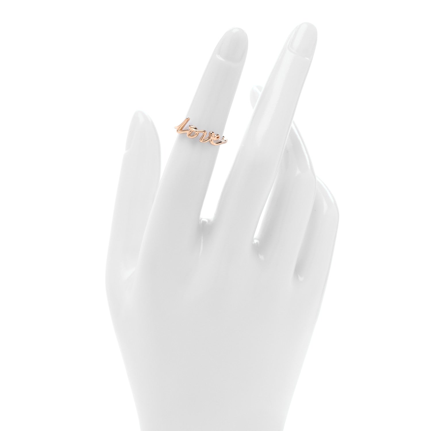 Tiffany 18K Rose Gold Mini Paloma's Graffiti Love Ring 48 4.5