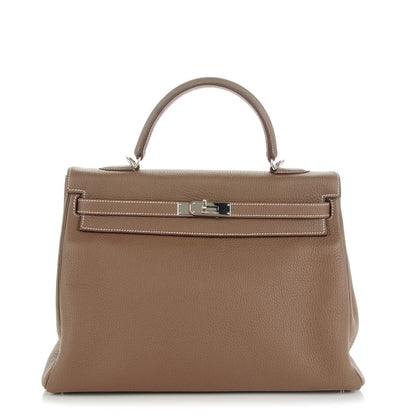 Hermes Taurillon Clemence Kelly Retourne 35 Etoupe 1 of 21