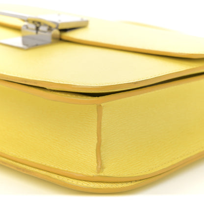 Celine Liege Calfskin Medium Classic Box Flap Bag Fluo Yellow 10 of 12