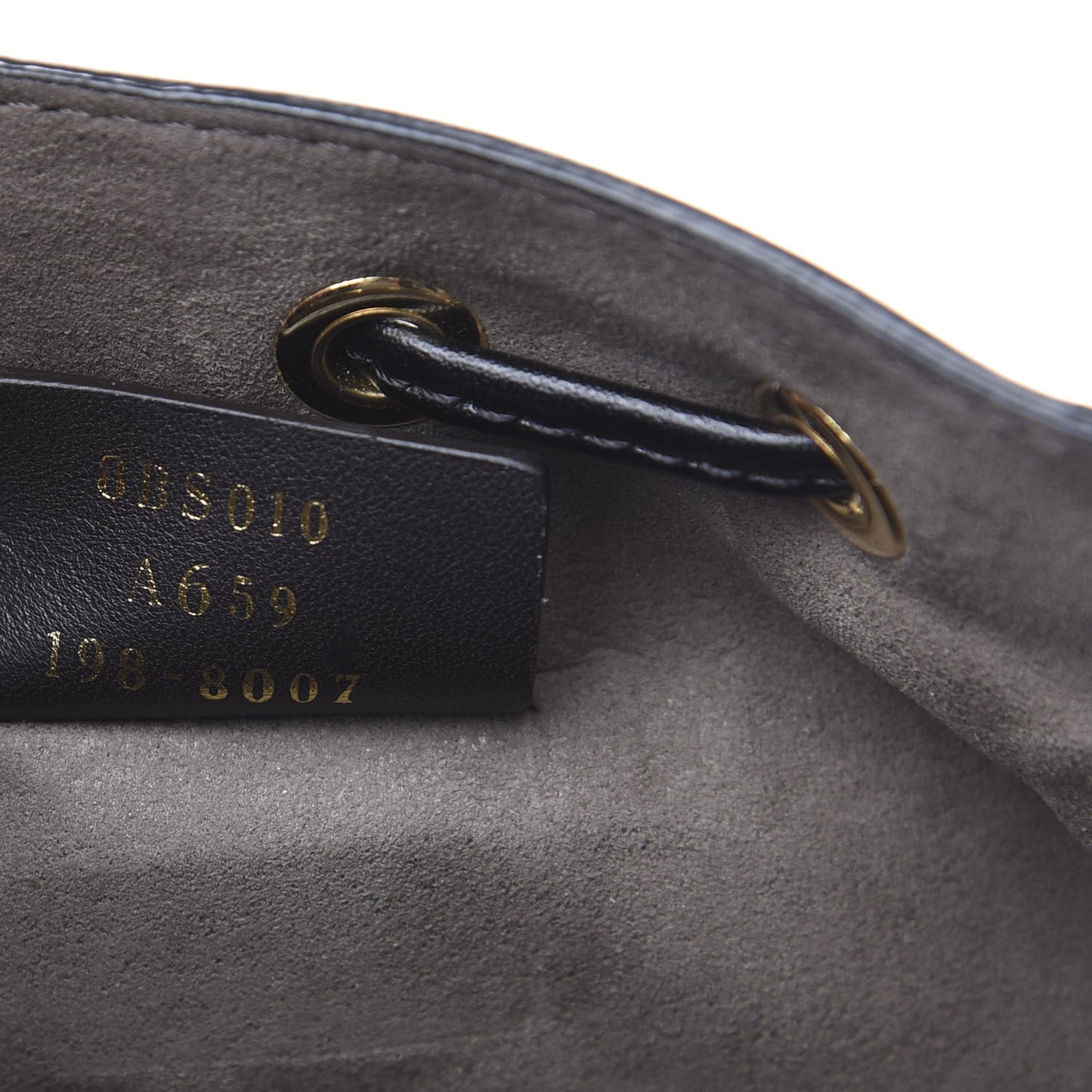 Vitello Liberty F is Fendi Bi-Color FF 1974 Embossed Mini Mon Tresor Bucket Bag Maya Black