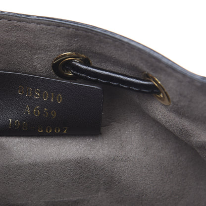 Fendi Vitello Liberty F is Fendi Bi-Color FF 1974 Embossed Mini Mon Tresor Bucket Bag Maya Black 6 of 8