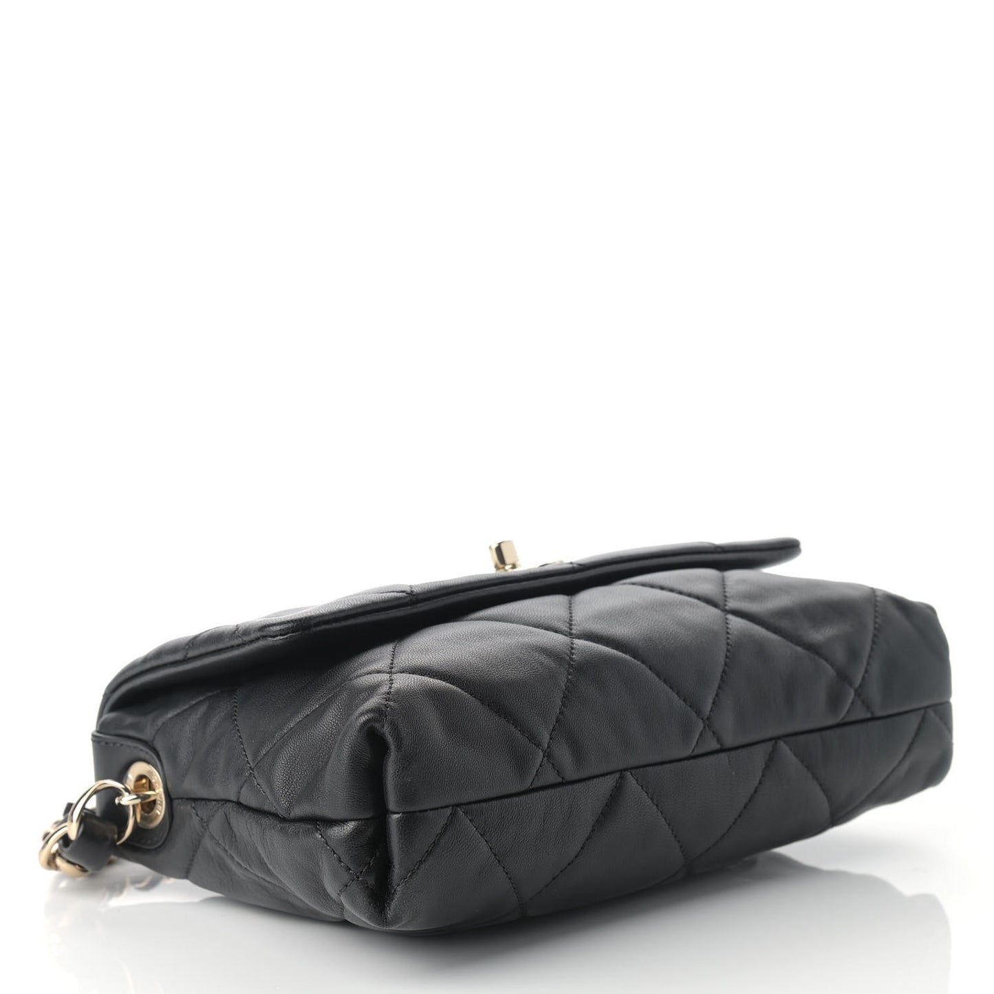 Lambskin Quilted On The Shoulder Flap Black