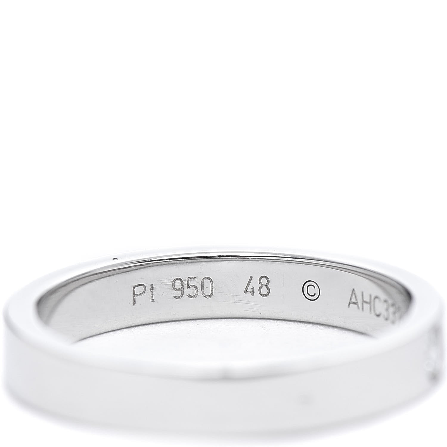 Cartier Platinum Diamond 3mm C De Wedding Band Ring 48 4.5 5 of 6