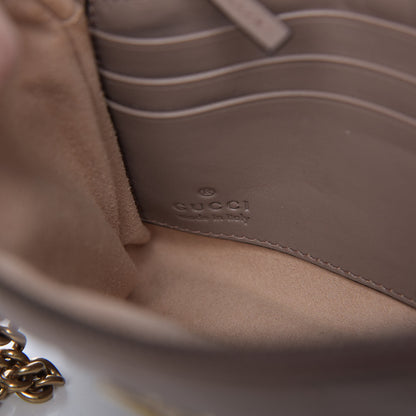 Gucci Calfskin Matelasse Mini GG Marmont Chain Bag Porcelain Rose 8 of 10