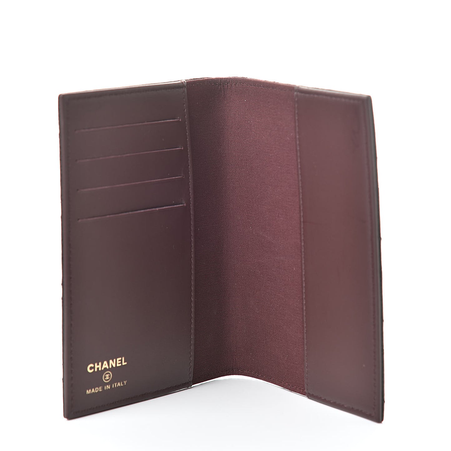 Caviar Quilted Passport Holder Black