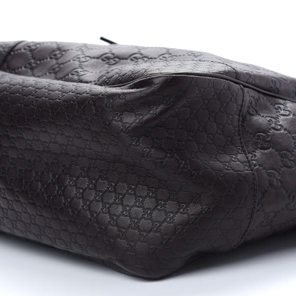 Gucci Guccissima Medium Bree Zippered Tote Chocolate 9 of 9