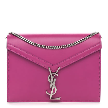Saint Laurent Smooth Calfskin Monogram Cassandra Clasp Bag Electric Fuchsia 1 of 12