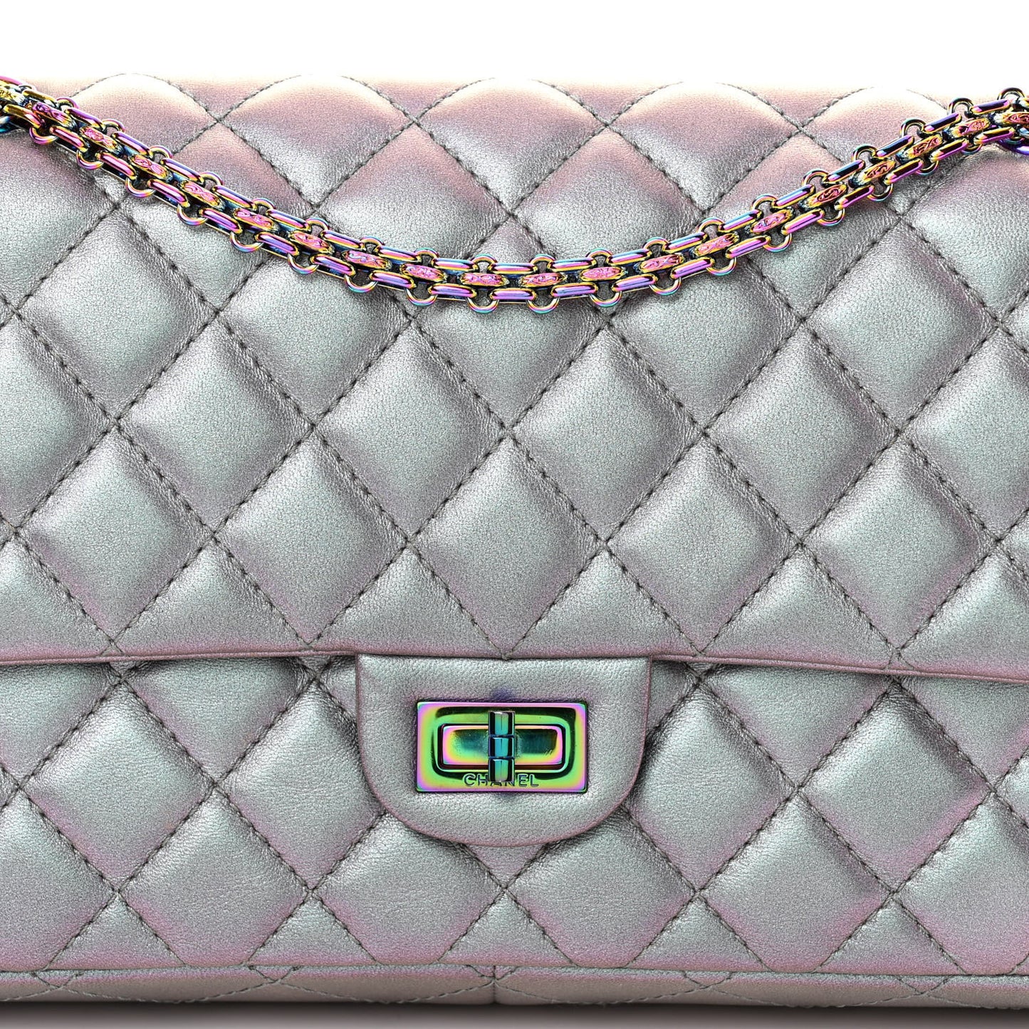 Iridescent Lambskin Quilted 2.55 Reissue 226 Flap Light Purple